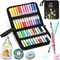 Ohuhu Acrylic Paint Markers Dual Tips: 24 Colors Brush & Bullet Automatic Ink Control Acrylic Markers High Opacity Paint Pens Waterproof for Rock Painting 3D Prints Egg Wood DIY Craft - Waimoku
